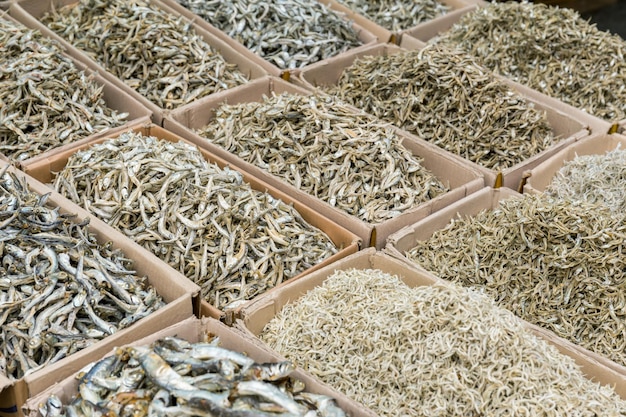 Dried small salty fish