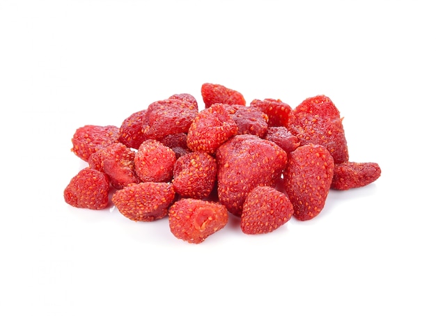 Dried strawberries isolated