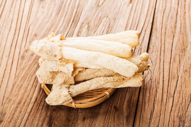 Dried Tropical Stinkhorn mushroom. Bamboo mushrooms