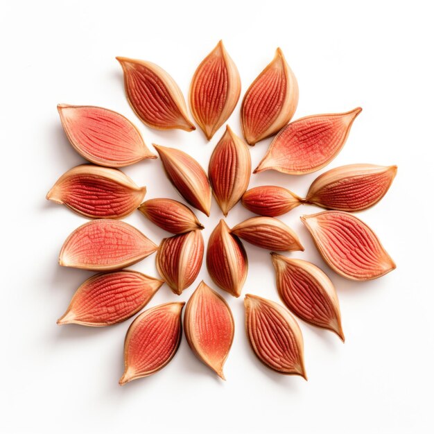 Dried Watermelon seeds isolated on white background Generative AI