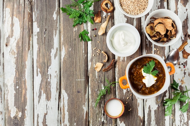 Dried Wild Mushroom Soup