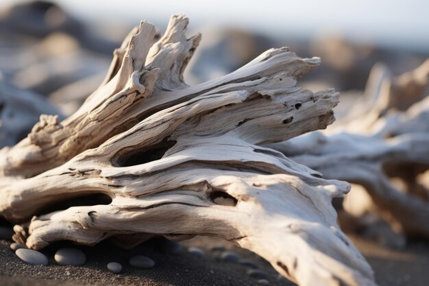 driftwood on the beach