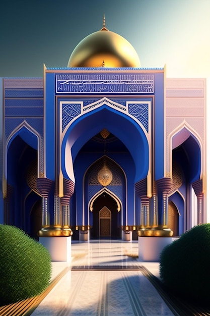 drigon and masjid logo design