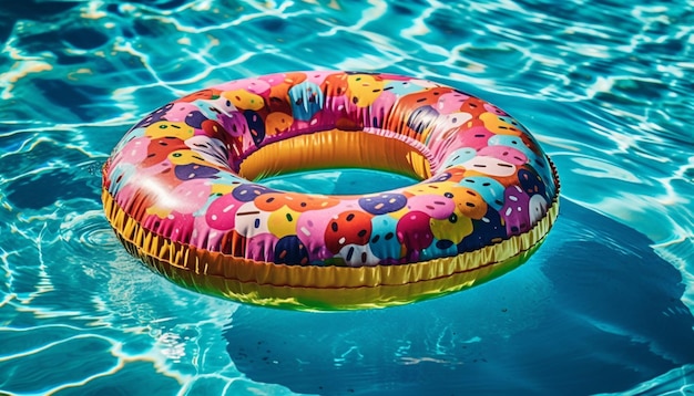 Drijvend op waterpret in de zon gegenereerd door AI