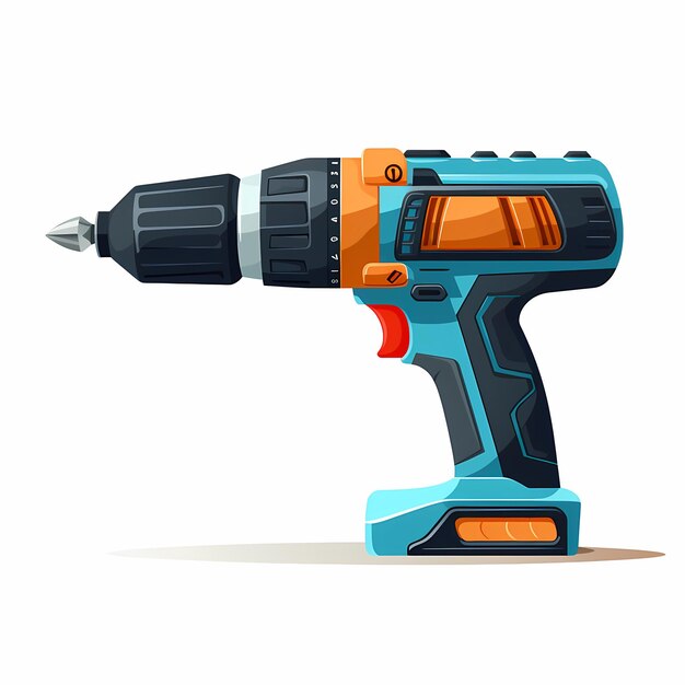 drill_flat_illustration_on_white_background