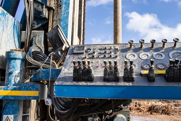 Drilling rig control panel Deep freezing of soils