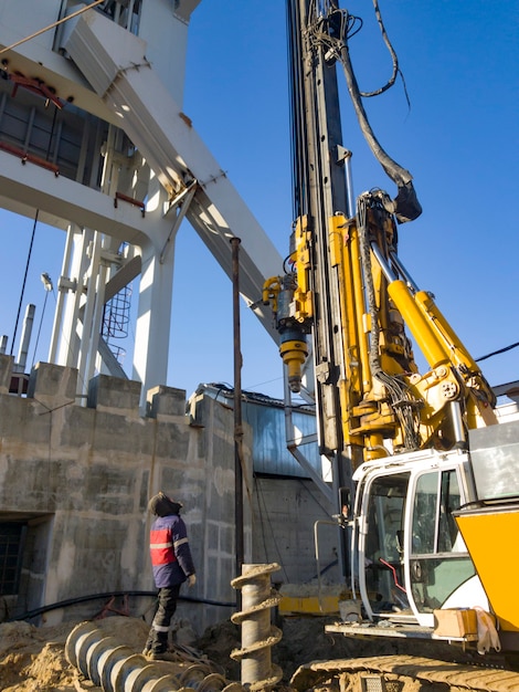 Drilling rig. The device wells. Mining and processing plant. Sylvinite mining. Petrikov District, Republic of Belarus.