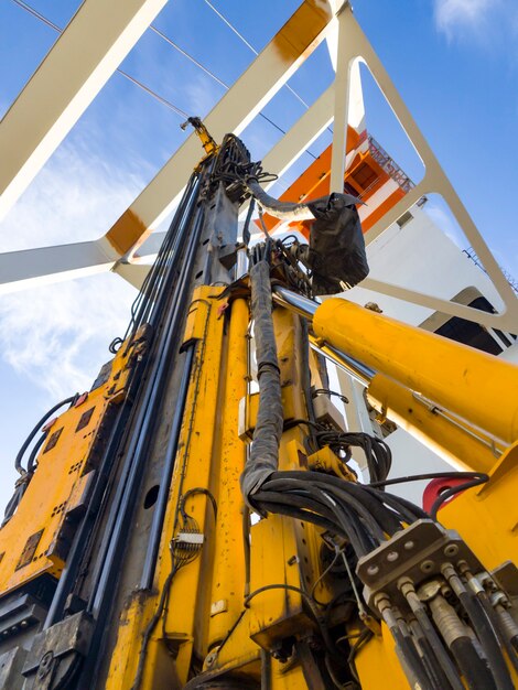 Drilling rig. The device wells. Mining and processing plant. Sylvinite mining. Petrikov District, Republic of Belarus.