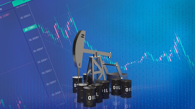 The drilling rig oil station and tank for petroleum or energy concept 3d renderingxA