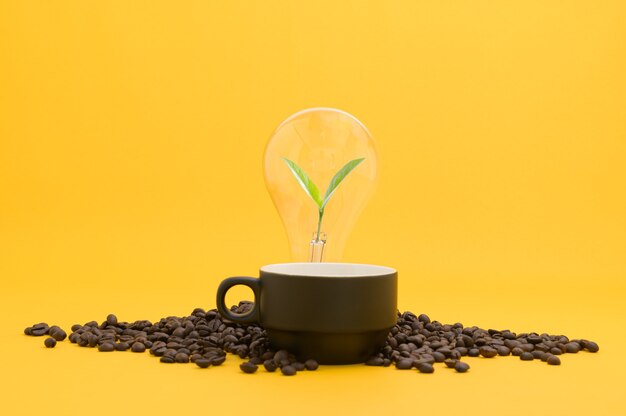 Foto bere caffè per energia ottenere nuove idee