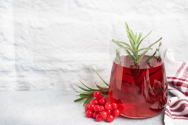 Drink from the berries and fresh berries on the table