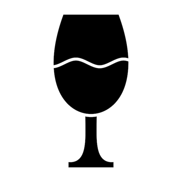 Drink Glyph Solid Black Illustration