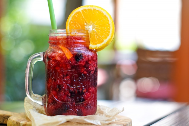 Drink on a restaurant table