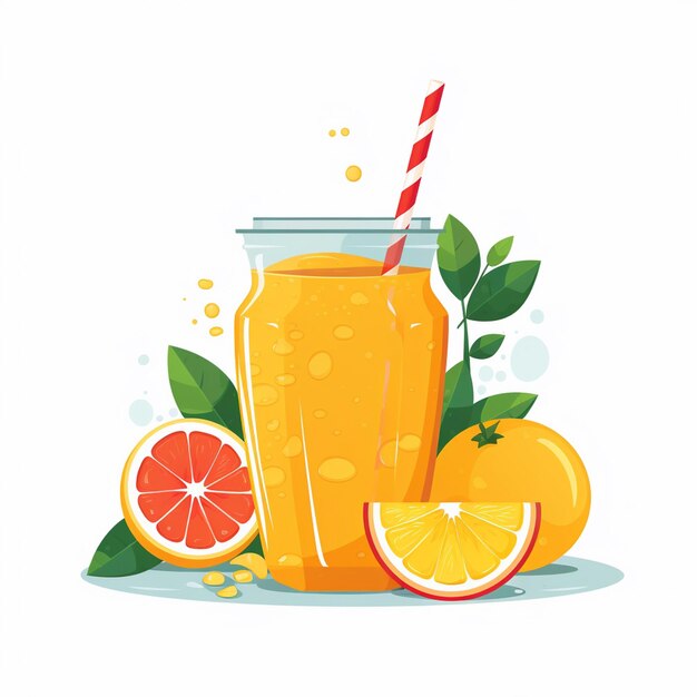 Photo drink vector fresh juice illustration liquid fruit healthy orange beverage food isolated