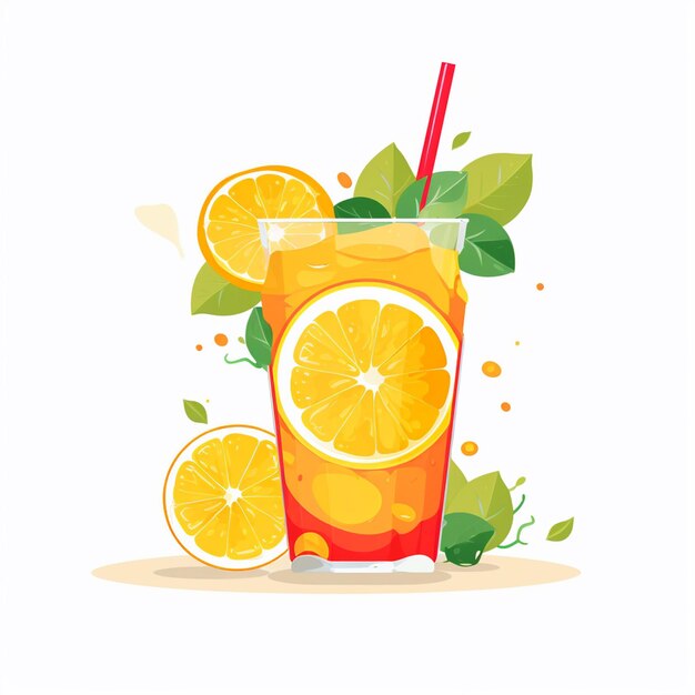 Photo drink vector fresh juice illustration liquid fruit healthy orange beverage food isolated