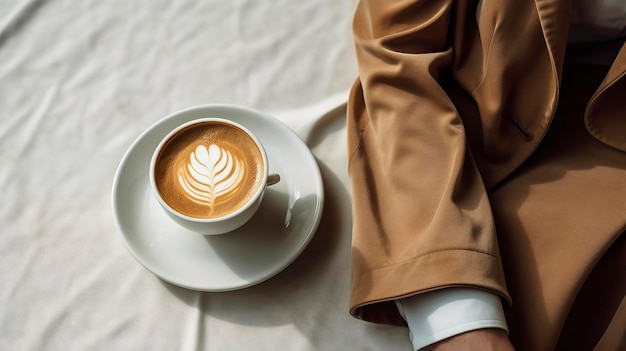 一人でコーヒーを飲む