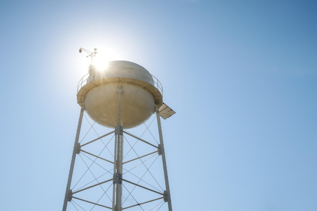 Drinking water tower container made of metal