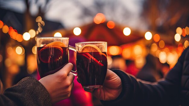 写真 クリスマス 祝い の 飲み物