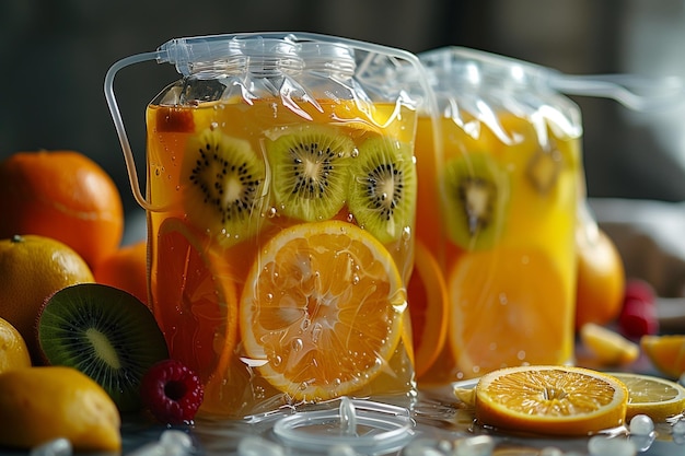 Drip Bag Packed with Vitamin CRich Oranges Lemons Kiwis and More