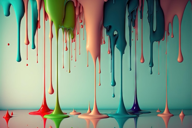 Dripping blobs of paint generative ai