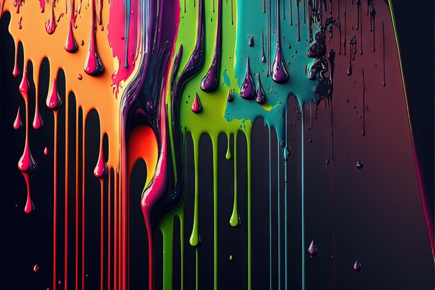 Dripping blobs of paint generative ai