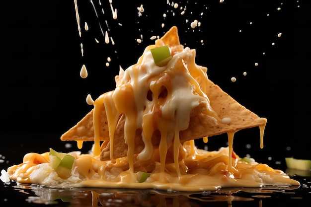 Dripping Cheese on Nachos