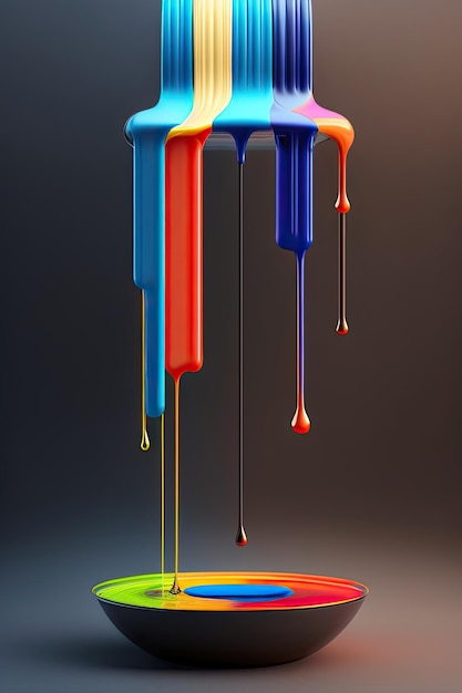 Dripping Chromatic Paint