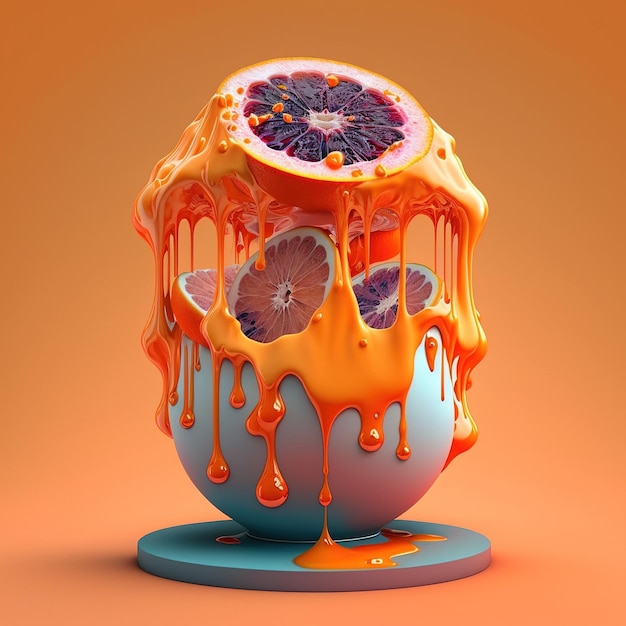 dripping fruit concept