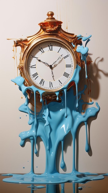 Photo dripping melted clock
