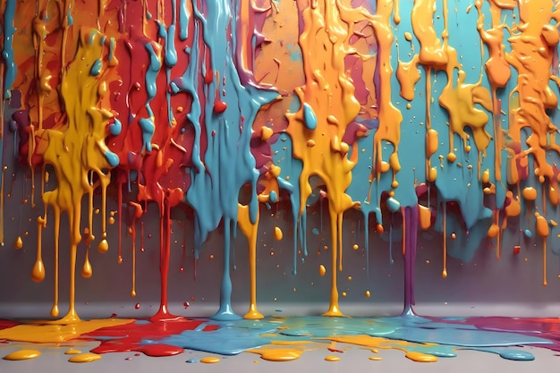 Dripping Paint Texture Colorful Dripping Paint Background Paint Dripping Wallpaper Dripping Ink Background Ai Generative