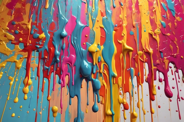 Dripping Paint Texture Colorful Dripping Paint Background Paint Dripping Wallpaper Dripping Ink Background Ai Generative