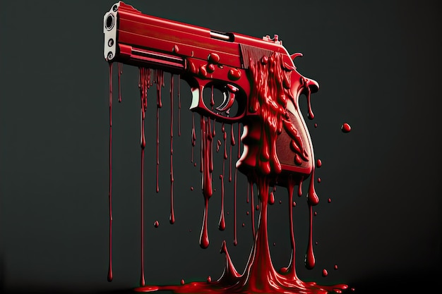 Dripping Red Gun