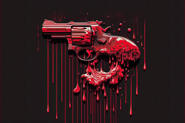 Dripping Red Gun