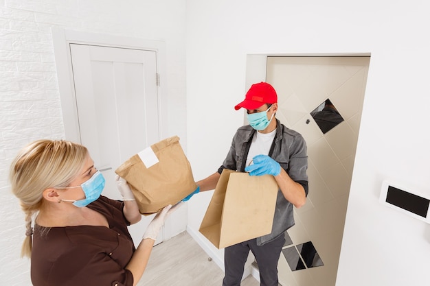 Driver Delivering Online Grocery Shopping Order