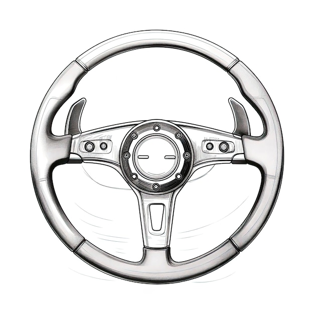 Driver Steering wheel ai generated