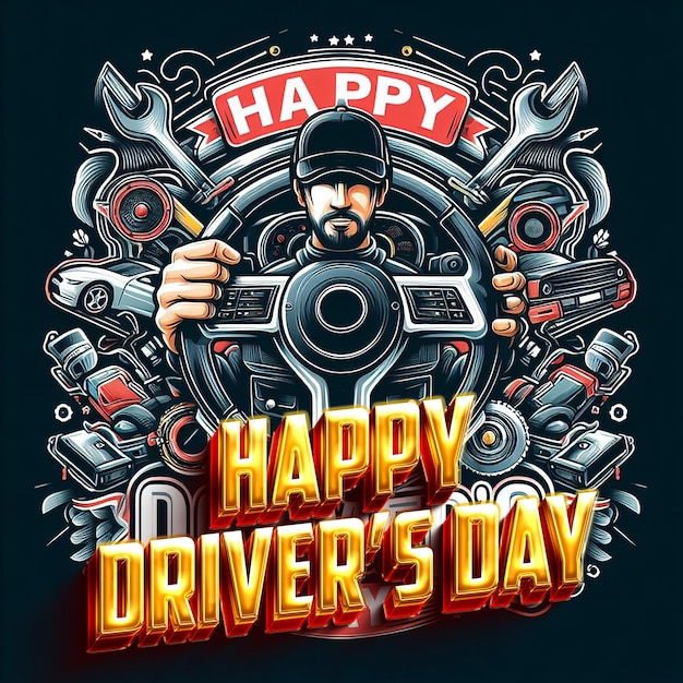 Photo drivers day poster banner flyer and drivers day background