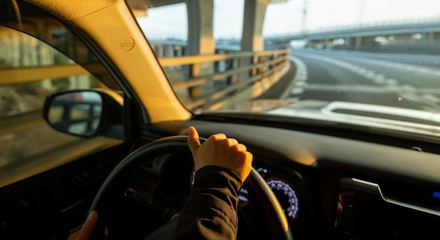 Photo driving car on highway in china