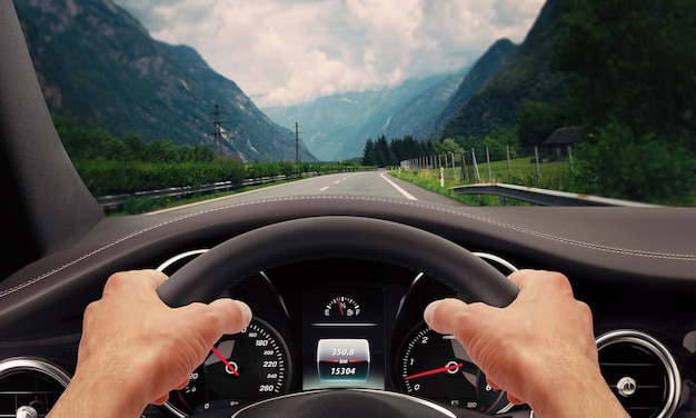 Driving hands steering wheel