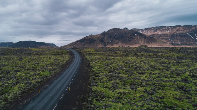 Driving on the icelandic roads, exploring iceland