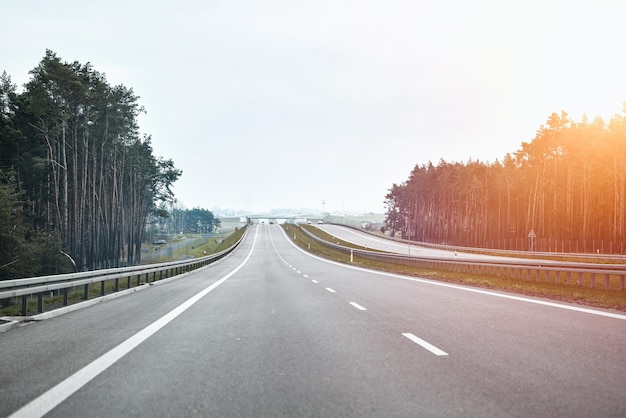 Driving on Poland's A1 Autostrada The Scenic Amber Highway to Gdansk View from the Car New A1 highway in Poland The autostrada A1 officially named Amber Highway View from the car on a road