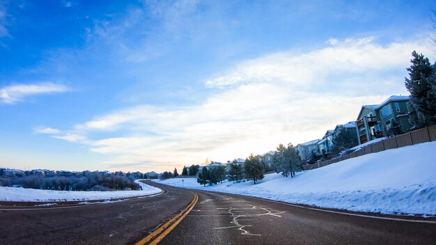 Driving in suburban area