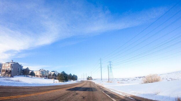 Driving in suburban area