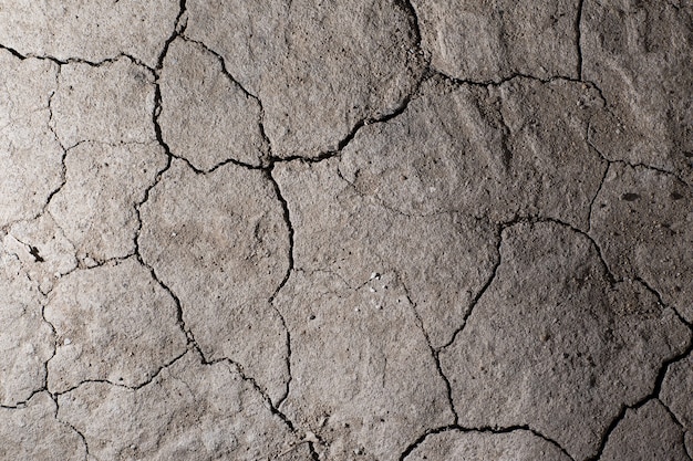 Droge gebarsten aarde grond textuur. Geen waterige woestijn.