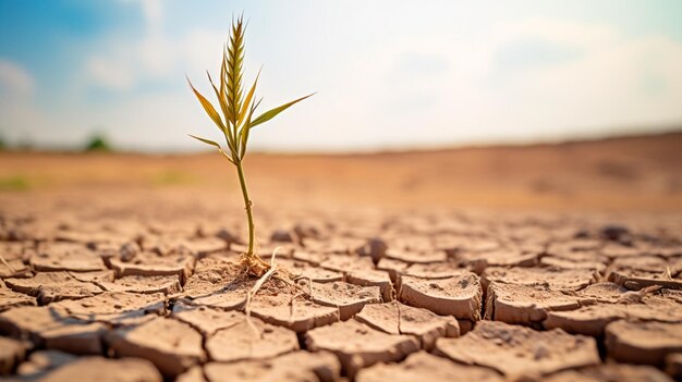 Foto droge gebarsten aarde met gebarsten bodem opwarming van de aarde