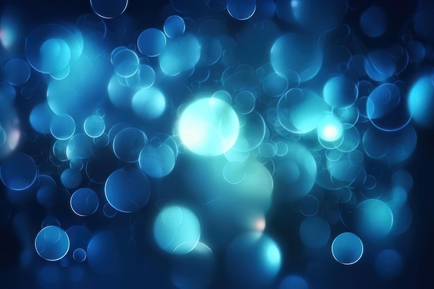 Dromerig blauw bokeh Generative ai