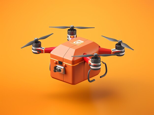 A drone flying in the air