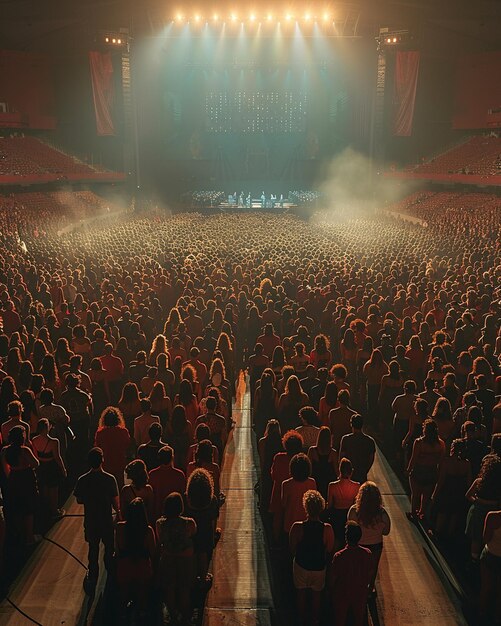 Foto drone footage of a memorial day tribute concert wallpaper