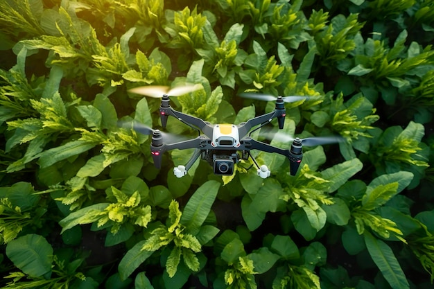 Drone-monitoring van gewassen en slimme landbouw in een digitale landbouw AI Generative