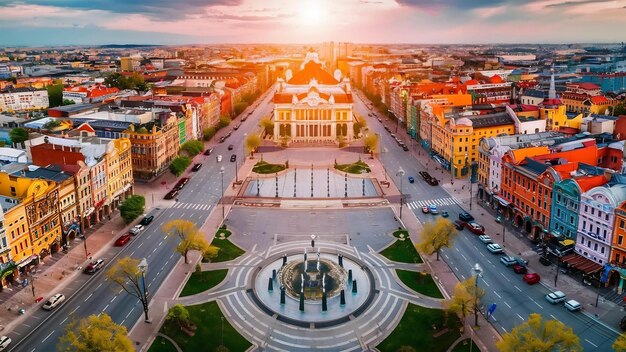 Drone shot of armenia yerevan