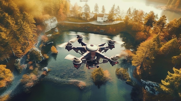 Drone-technologie in gebruik AI gegenereerd